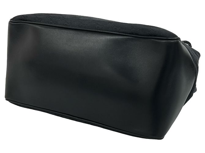 Borsa Tote GUCCI GG Canvas Leather Nero - vista 8