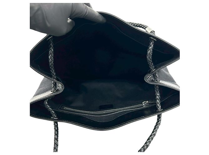 Borsa Tote GUCCI GG Canvas Leather Nero - vista 9