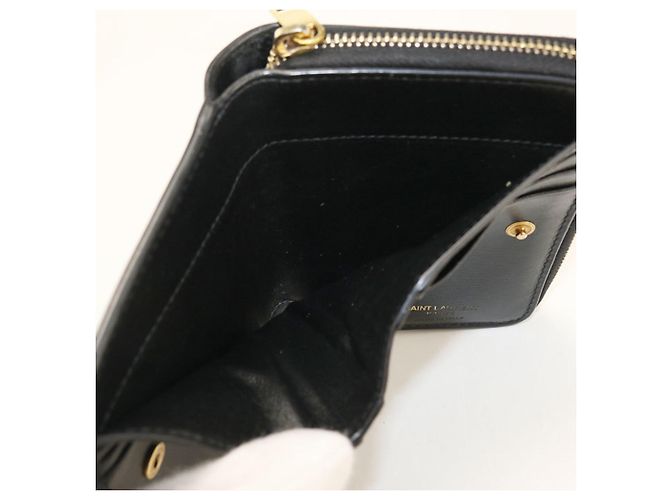 Cartera bi-fold para mujer Saint Laurent Negro - vista 4