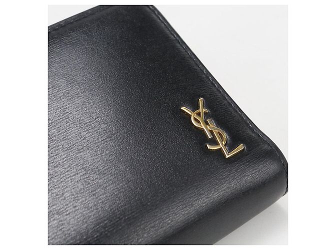 Cartera bi-fold para mujer Saint Laurent Negro - vista 6