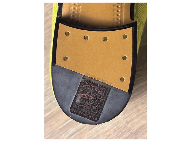 Gucci Jordaan Mocassini in tela monogramma GG Verde Giallo - vista 15