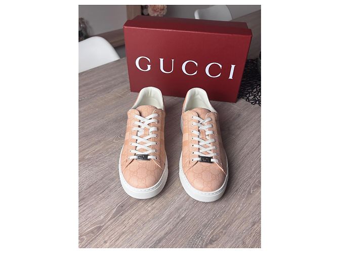 Gucci GG Supreme Canvas Low-Top Sneaker Beige Pink - Ansicht 3