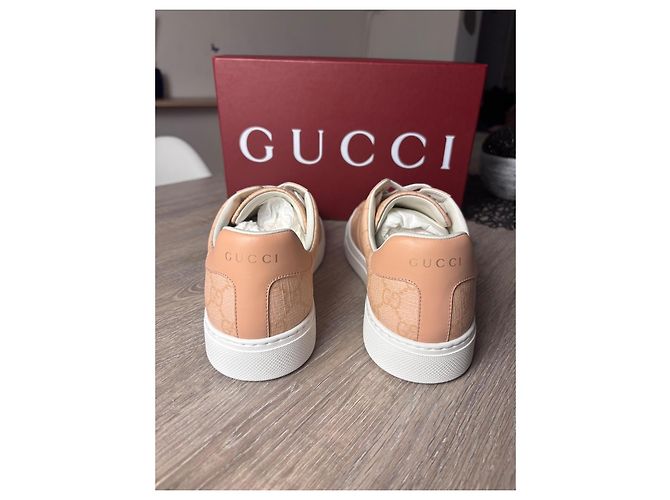 Gucci GG Supreme Canvas Low-Top Sneaker Beige Pink - Ansicht 5