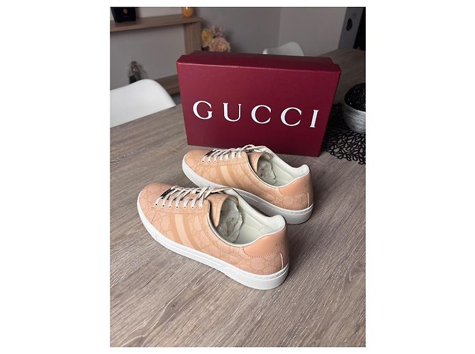 Gucci GG Supreme Canvas Low-Top Sneaker Beige Pink - Ansicht 6