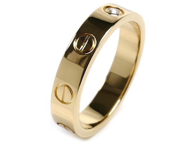 Cartier Anello Mini Love in oro giallo 18K con 1 diamante - vista 2