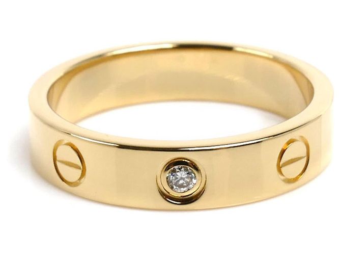 Cartier Anello Mini Love in oro giallo 18K con 1 diamante - vista 3