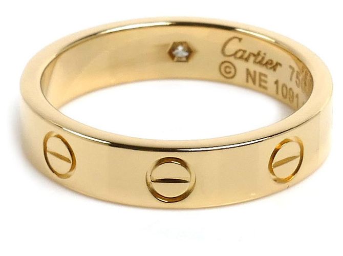 Cartier Anello Mini Love in oro giallo 18K con 1 diamante - vista 4