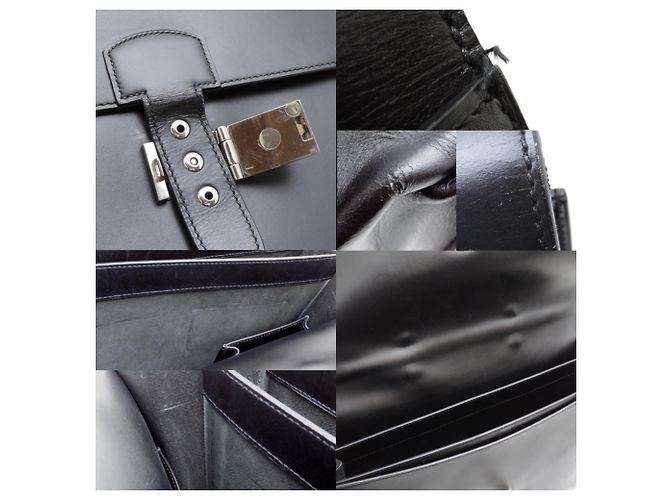 Hermès Hermes Sac à Dépêches 38 Briefcase Noir - vue 8