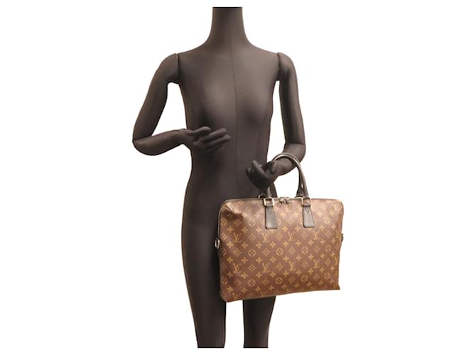 Borsa Louis Vuitton Portedocument Jour Marrone - vista 8
