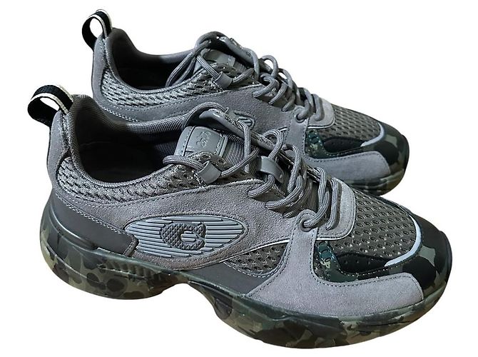Coach Tech Runner Sneakers Camouflage Grigio Uomo - vista 2