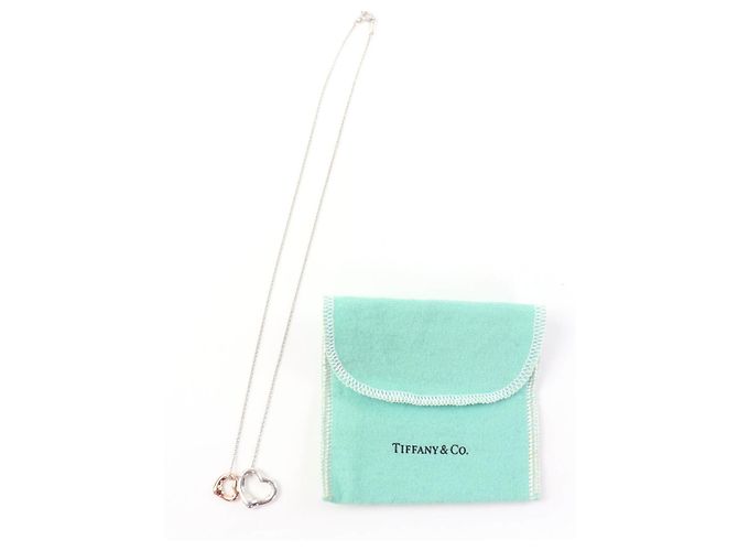Tiffany & Co Collana con pendente Tiffany Elsa Peretti Open Heart Argento D'oro - vista 2