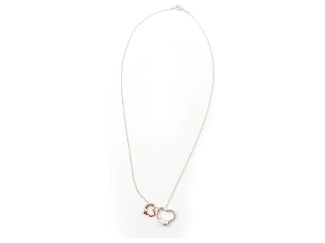 Tiffany & Co Collana con pendente Tiffany Elsa Peretti Open Heart Argento D'oro - vista 3