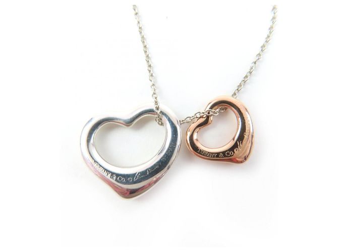 Tiffany & Co Collana con pendente Tiffany Elsa Peretti Open Heart Argento D'oro - vista 5
