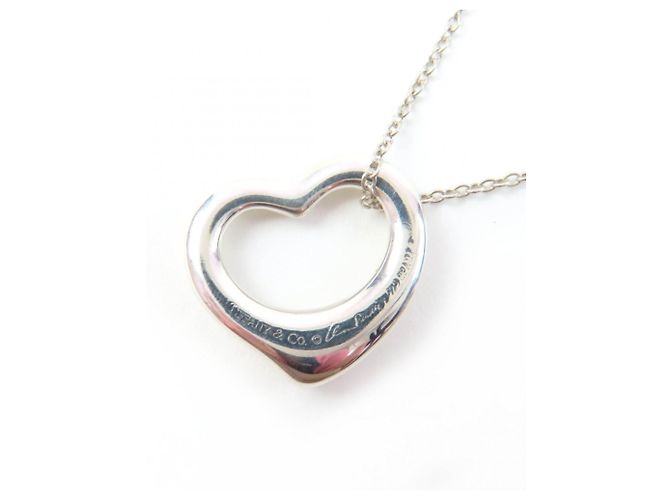 Tiffany & Co Collana con pendente Tiffany Elsa Peretti Open Heart Argento D'oro - vista 6