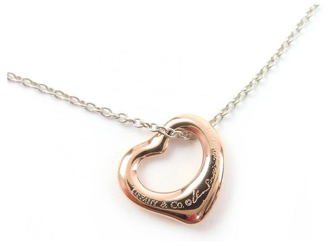 Tiffany & Co Collana con pendente Tiffany Elsa Peretti Open Heart Argento D'oro - vista 7