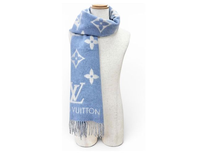 Stola in cashmere blu Louis Vuitton - vista 3