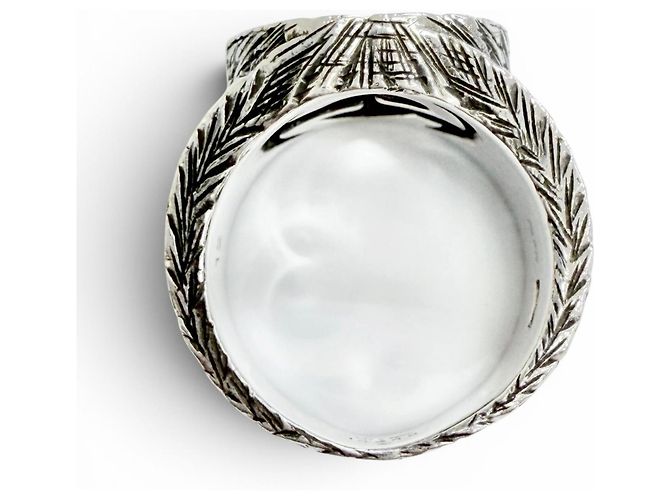 Gucci Silver 925 Interlocking G Band Ring Silvery - view 5