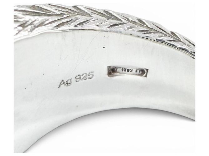 Gucci Silver 925 Interlocking G Band Ring Silvery - view 7