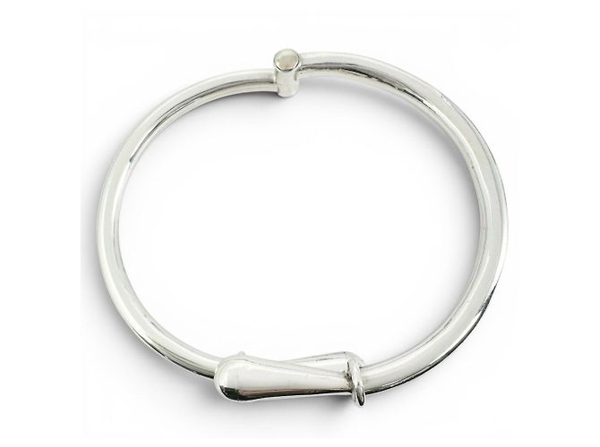 Tiffany & Co. Mexican Hinge Silver Bangle Silvery - view 2