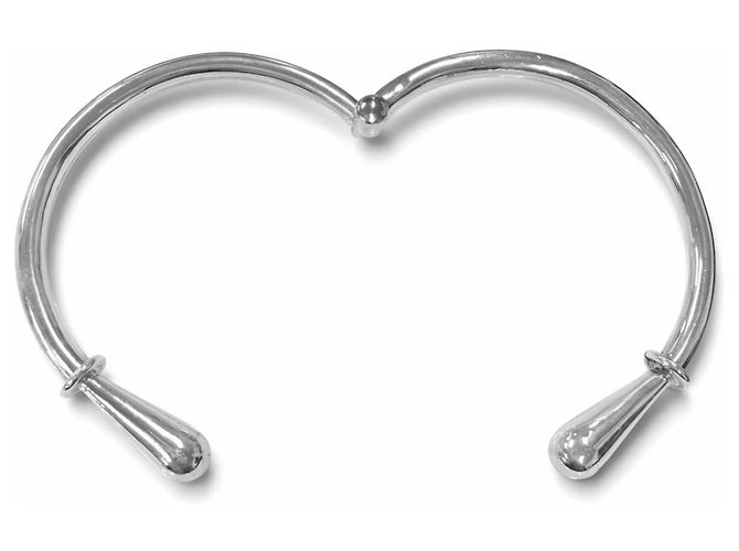 Tiffany & Co. Mexican Hinge Silver Bangle Silvery - view 6