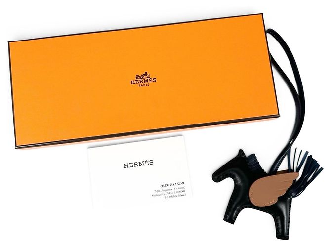 Hermès Charm per borsa Hermes Rodeo Pegasus PM Nero Blu D'oro - vista 2
