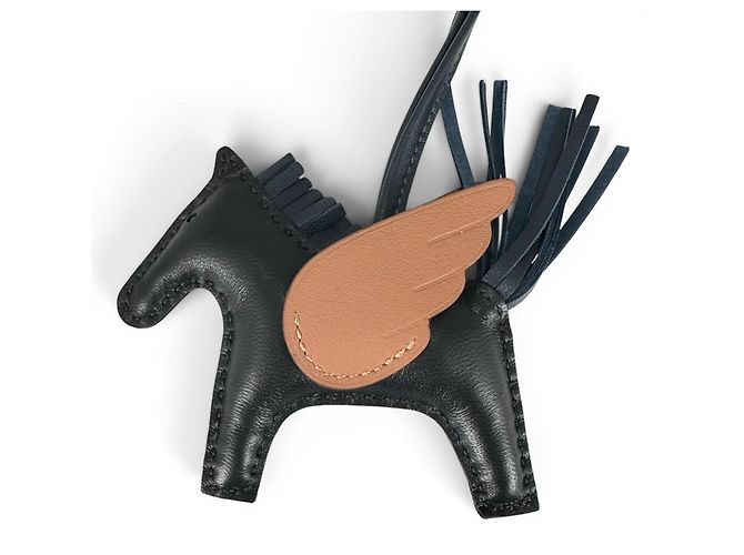 Hermès Charm per borsa Hermes Rodeo Pegasus PM Nero Blu D'oro - vista 3