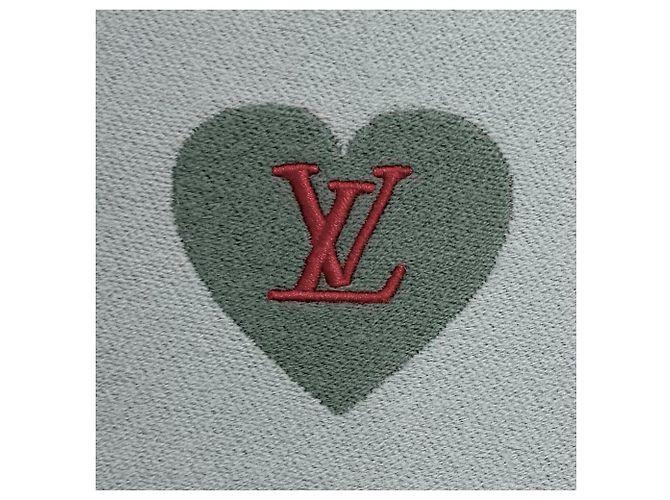 Louis Vuitton Fransenstola aus grauer Wolle und Polyester Braun - Ansicht 6