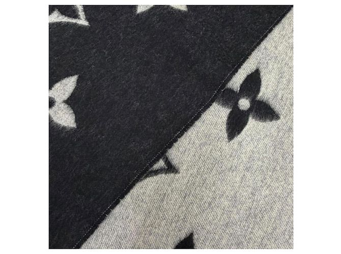Stola in cashmere Louis Vuitton Marrone Nero - vista 4