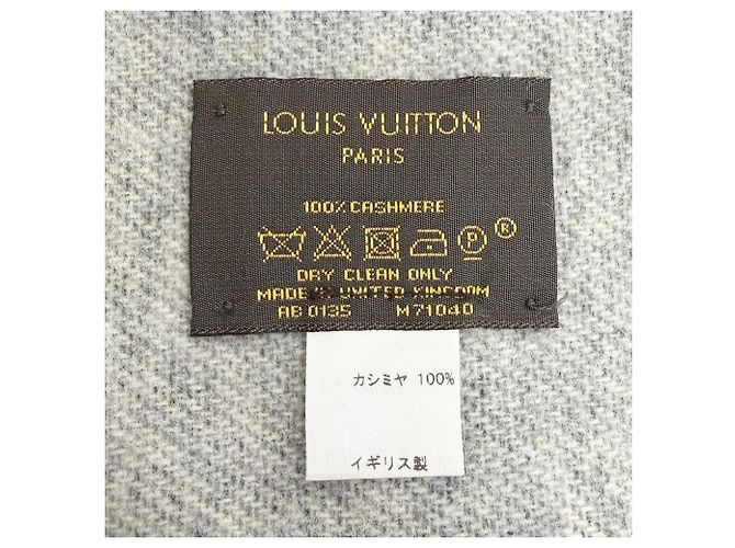Stola in cashmere Louis Vuitton Marrone Nero - vista 6