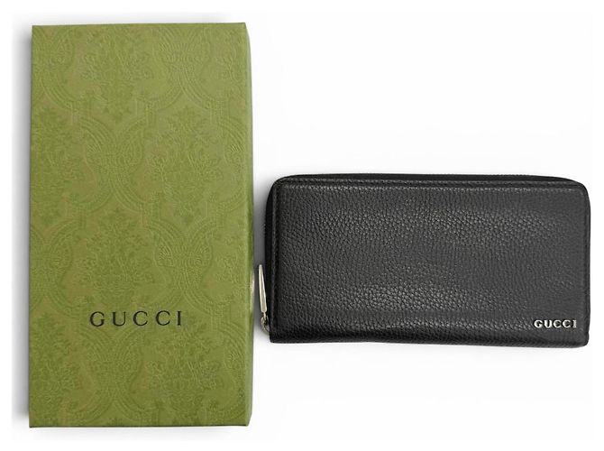 Gucci Black Leather Long Wallet - view 2