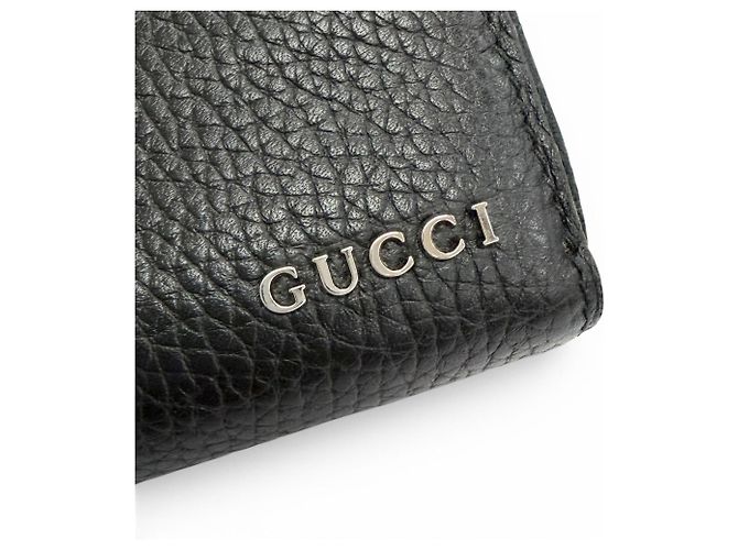 Gucci Black Leather Long Wallet - view 6