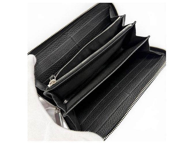 Gucci Black Leather Long Wallet - view 8