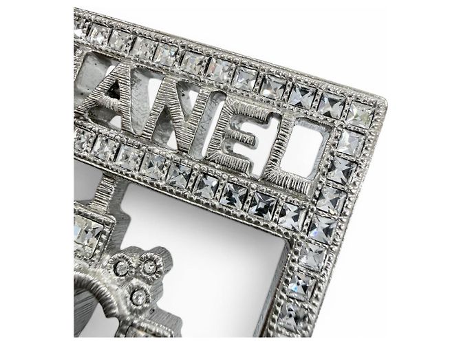 Spilla Chanel B15B in strass argento - vista 7