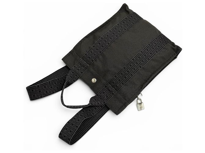 Hermès Zaino in tela Hermes Herline Ad PM Marrone - vista 8