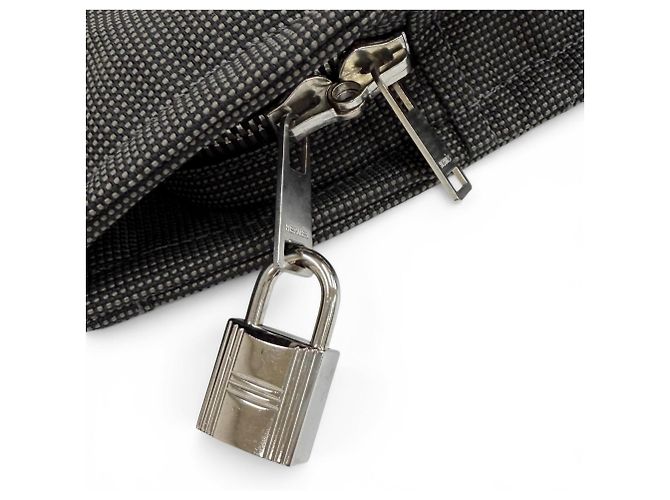 Hermès Zaino in tela Hermes Herline Ad PM Marrone - vista 9