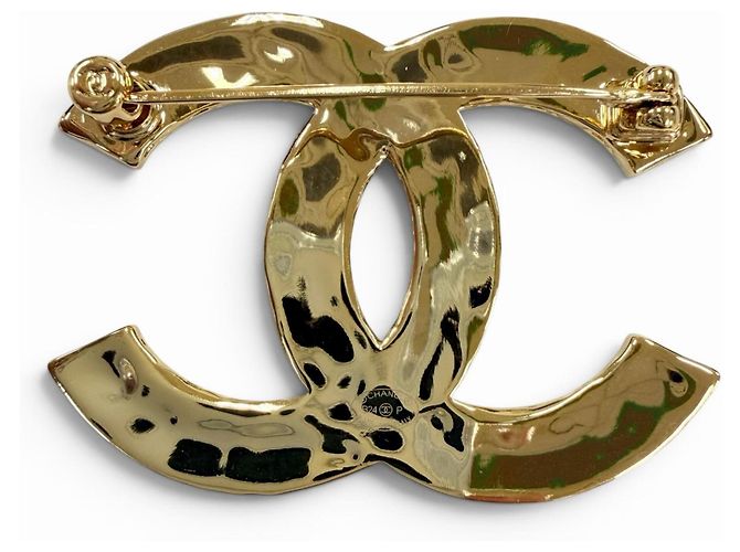 Chanel B24P Coco Mark Brosche Schwarz Golden - Ansicht 3