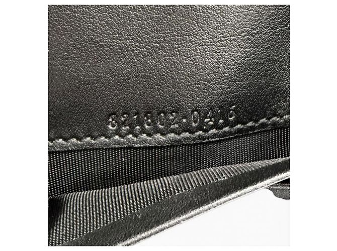 Gucci GG Emblem Continental Wallet Black Beige - view 10
