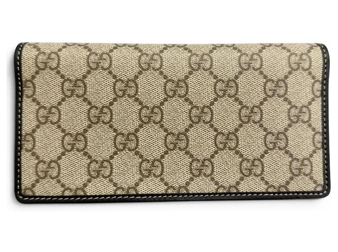 Gucci GG Emblem Continental Wallet Black Beige - view 3