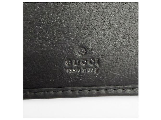 Gucci GG Emblem Continental Wallet Black Beige - view 9
