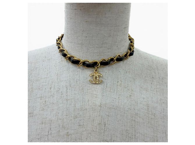 Collana Choker CHANEL Vintage 96P Nero D'oro - vista 4