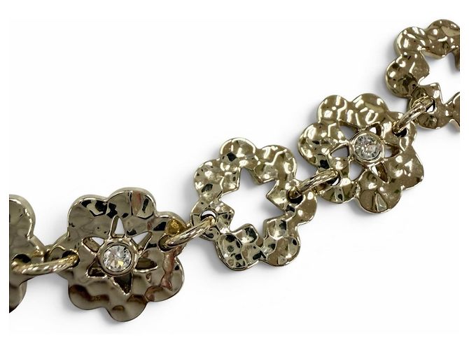 Collana Chanel I25C Coco Mark Flower Rhinestone D'oro - vista 4