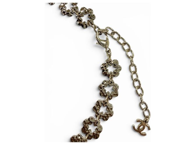 Collana Chanel I25C Coco Mark Flower Rhinestone D'oro - vista 5