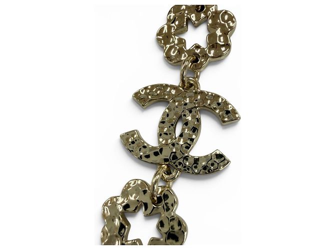 Collana Chanel I25C Coco Mark Flower Rhinestone D'oro - vista 6