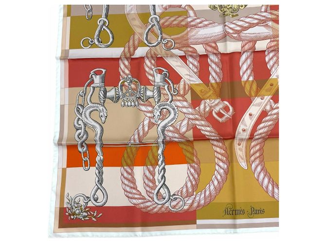 Hermès HERMES Carré 90 Gavroche della Cavalleria Sciarpa in seta Multicolore - vista 7