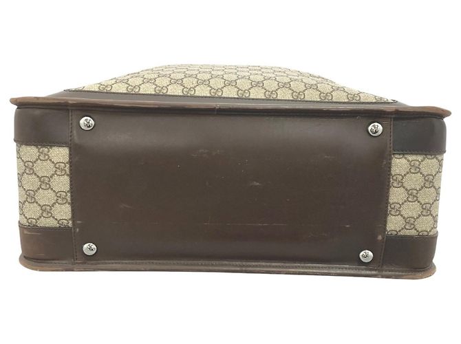 Gucci GG Supreme Leder Tote Bag Braun - Ansicht 3