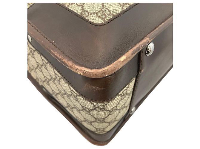 Gucci GG Supreme Leder Tote Bag Braun - Ansicht 5