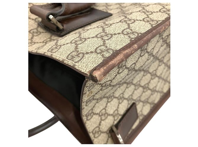 Gucci GG Supreme Leder Tote Bag Braun - Ansicht 6