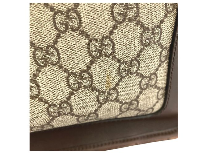 Gucci GG Supreme Leder Tote Bag Braun - Ansicht 9