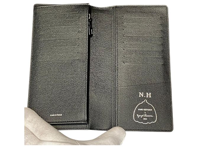 Portafoglio lungo Louis Vuitton Monogram Eclipse Nero - vista 3