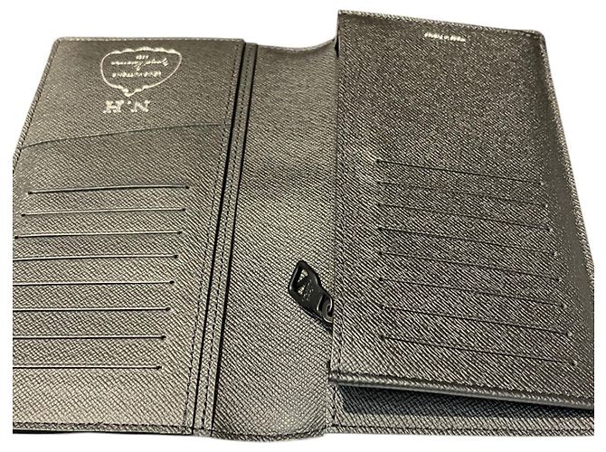 Portafoglio lungo Louis Vuitton Monogram Eclipse Nero - vista 6